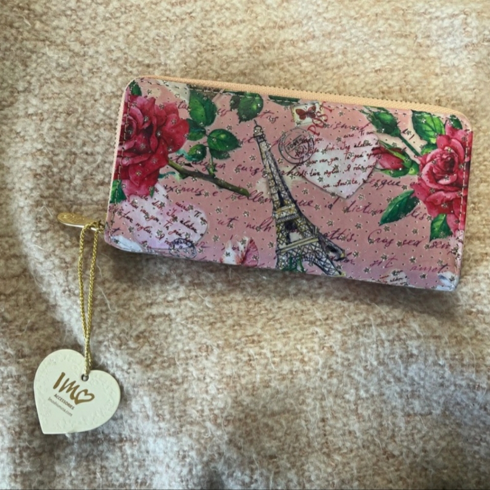 Roses / Paris - Eifffel Tower / Stars wallet